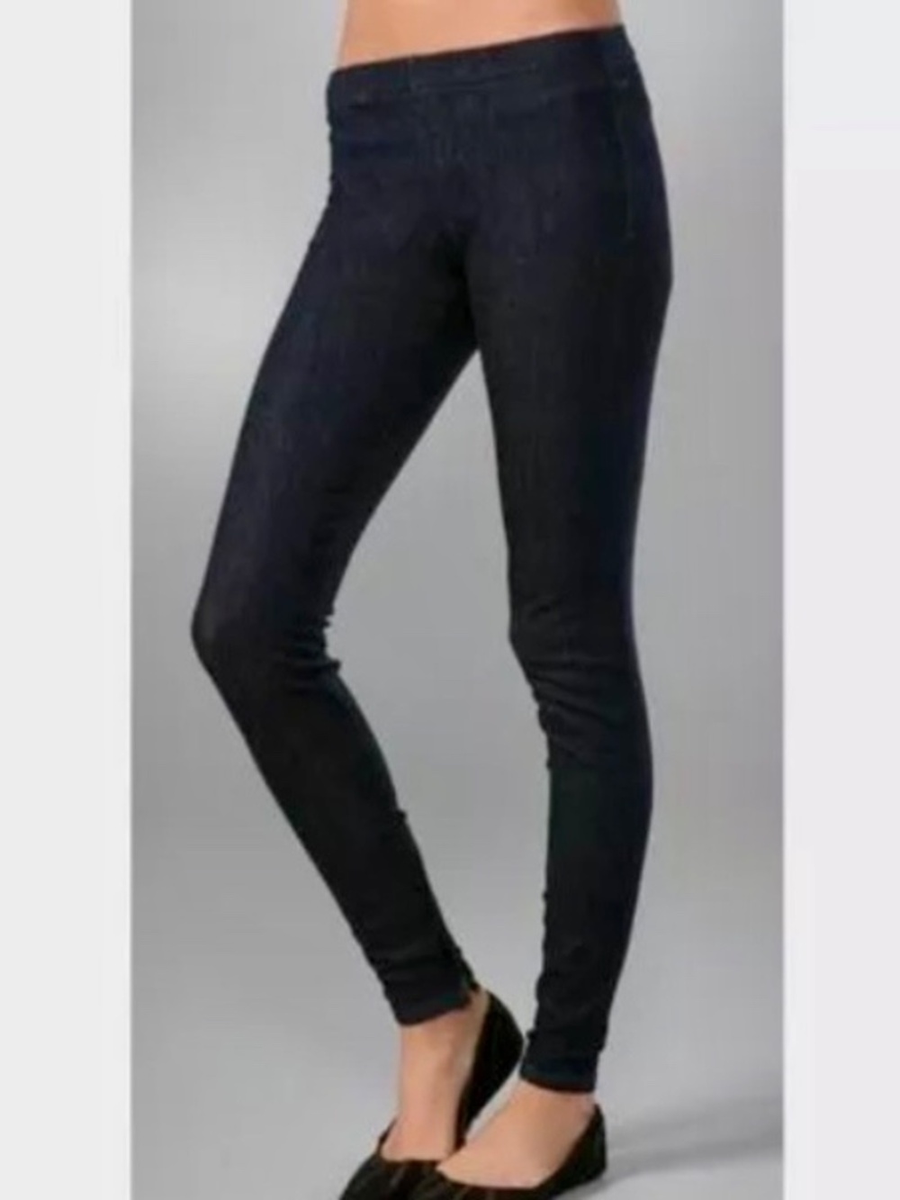Joe’s Black Denim Look Legging Skinny Zip Hem Jeggings Medium